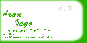 aron vago business card